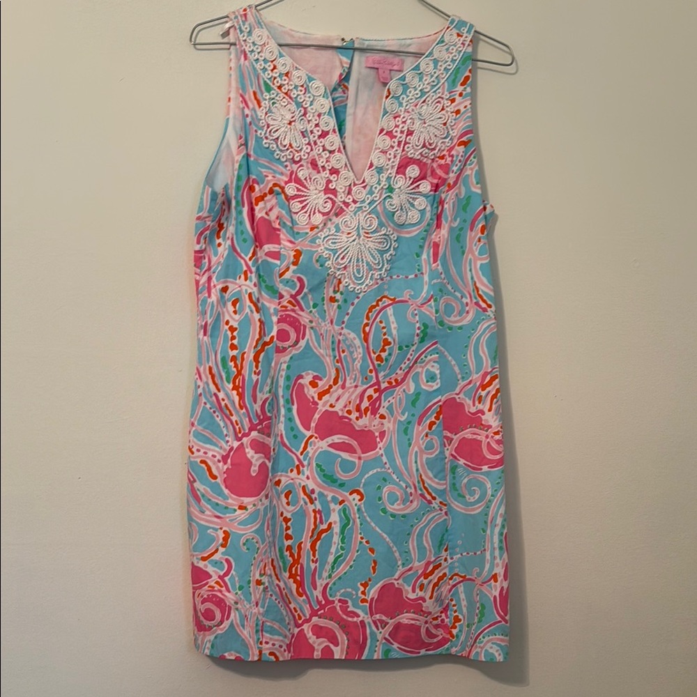 Lilly Pulitzer Women's Pink and Blue Dress
